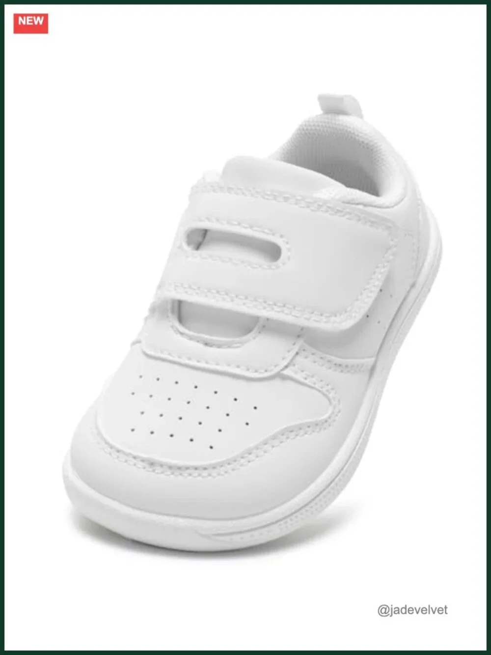 Toddler Wide Toe Box Barefoot Shoes Zero Drop Sneakers Leather Hook & Loop